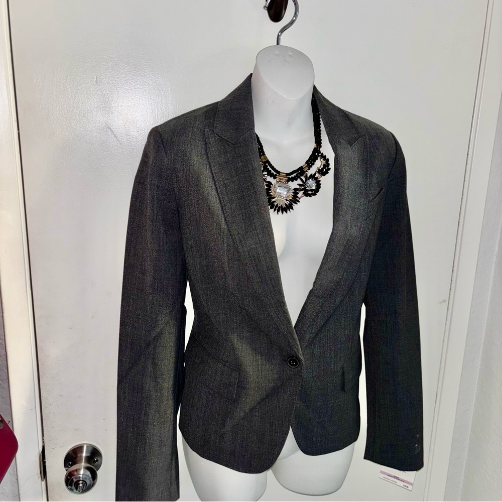 ANNE KLEIN WOMEN BLAZER SIZE 6 brand new dark charcoal gray
